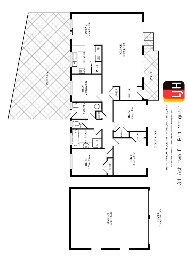 Floorplan of Homely house listing, 34 Ashdown Drive, Port Macquarie NSW 2444