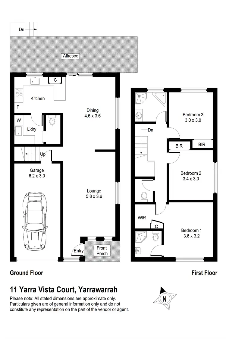 Floorplan of Homely townhouse listing, 1/11 Yarra Vista Court, Yarrawarrah NSW 2233