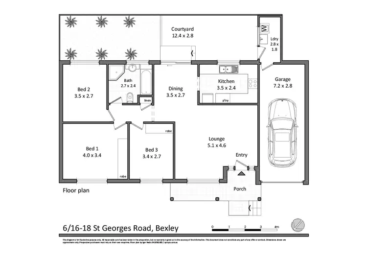 Floorplan of Homely villa listing, 6/16-18 St Georges Road, Bexley NSW 2207