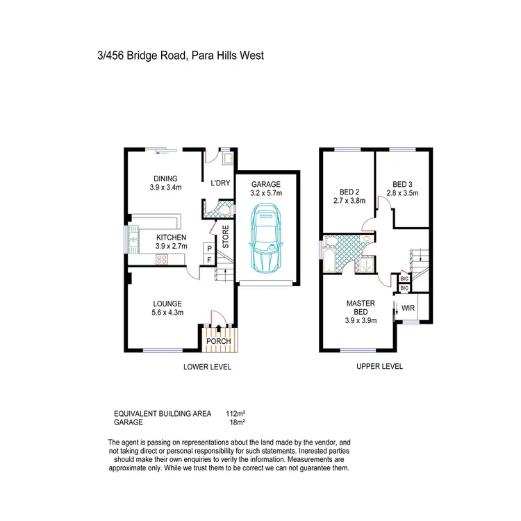 Floorplan of Homely townhouse listing, 3/456 Bridge Road, Para Hills West SA 5096