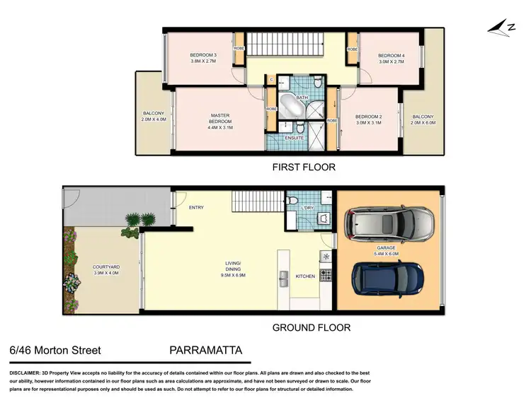 Floorplan of Homely townhouse listing, 6/46 Morton Street, Parramatta NSW 2150