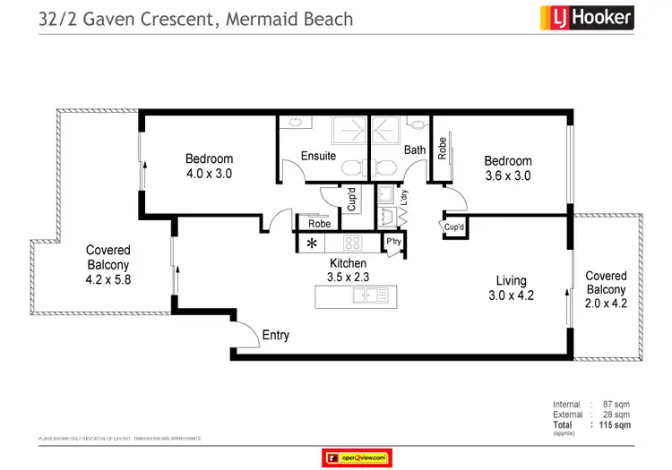 Floorplan of Homely apartment listing, Apartment 32/2 Gaven Crescent, Mermaid Beach QLD 4218