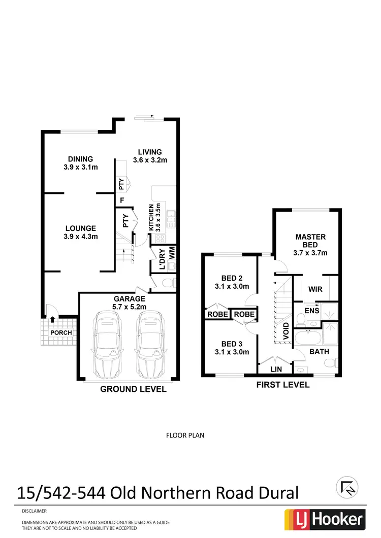Floorplan of Homely townhouse listing, 15/542-544 Old Northern Rd, Dural NSW 2158