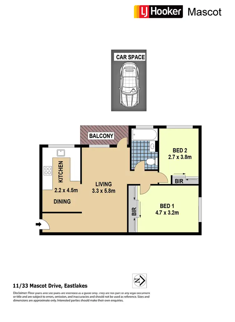 Floorplan of Homely apartment listing, 11/33 Mascot Drive, Eastlakes NSW 2018