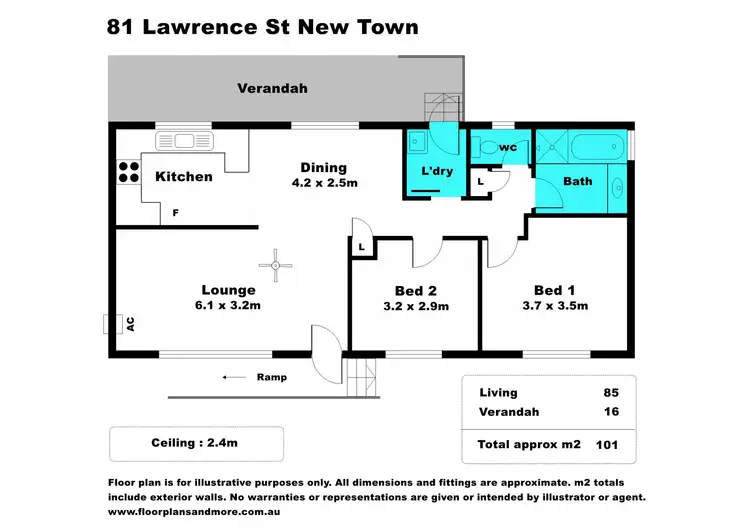 Floorplan of Homely house listing, 81 Lawrence Street, Kadina SA 5554