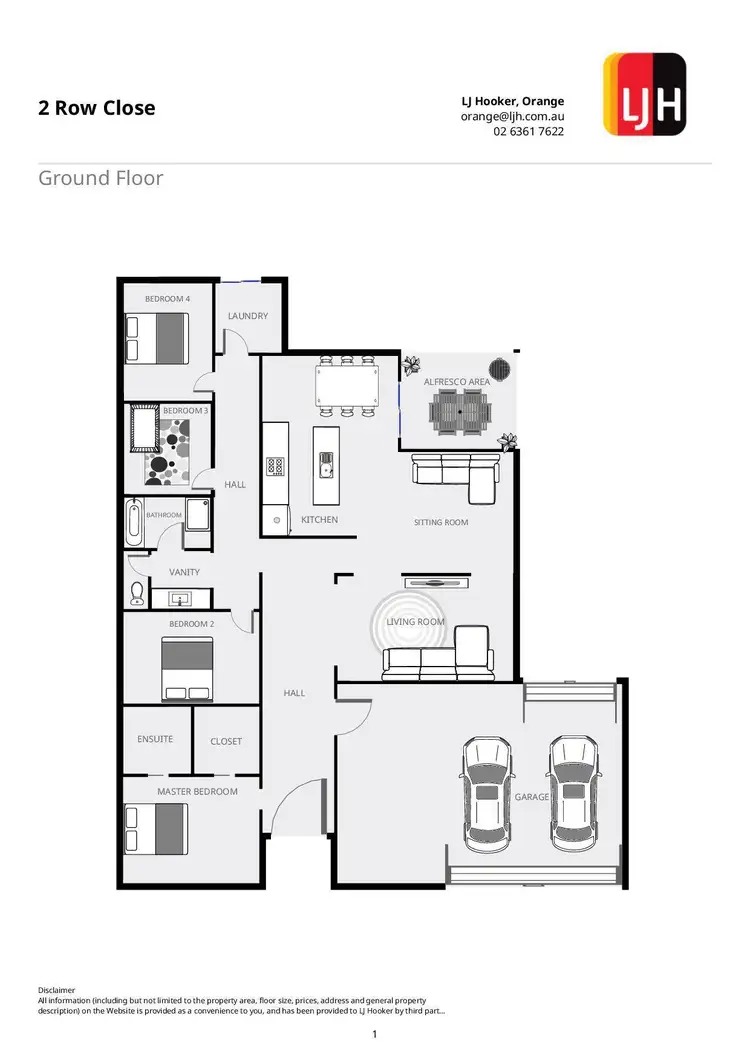 Floorplan of Homely house listing, 2 Row Close, Orange NSW 2800