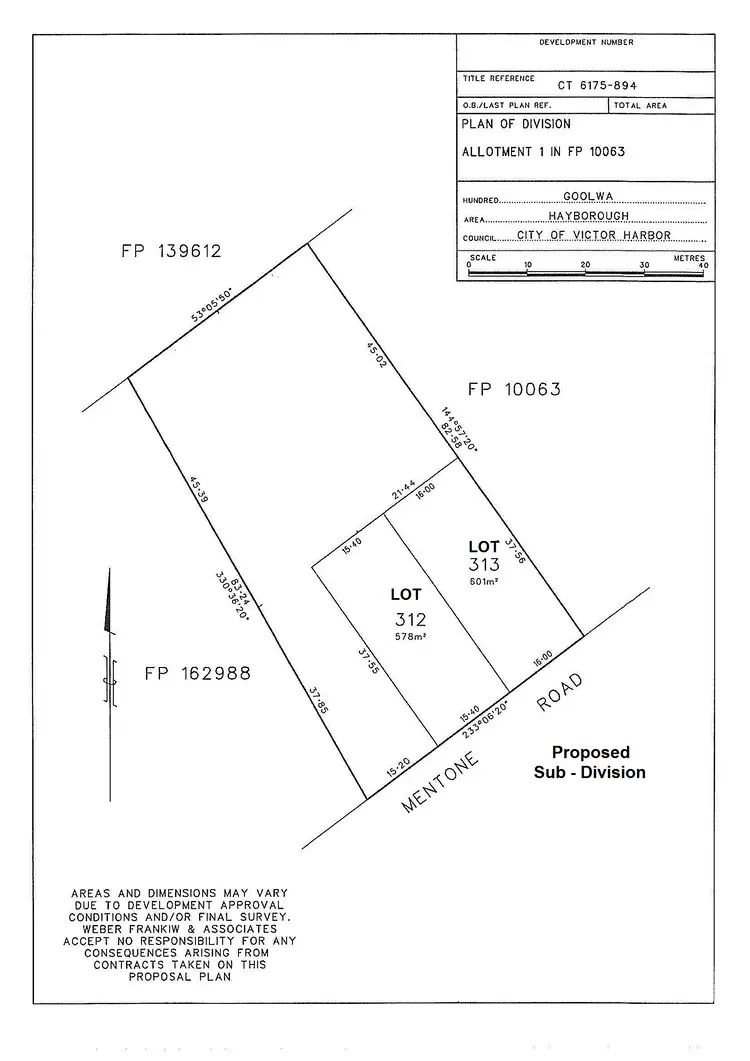 Floorplan of Homely land listing, 313 Mentone Road, Hayborough SA 5211