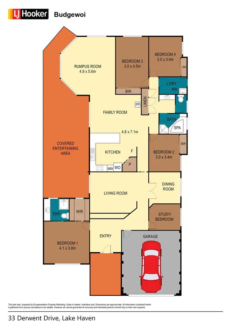 Floorplan of Homely house listing, 33 Derwent Drive, Lake Haven NSW 2263