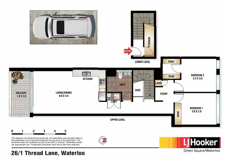 Floorplan of Homely apartment listing, 26/1 Thread Lane, Waterloo NSW 2017