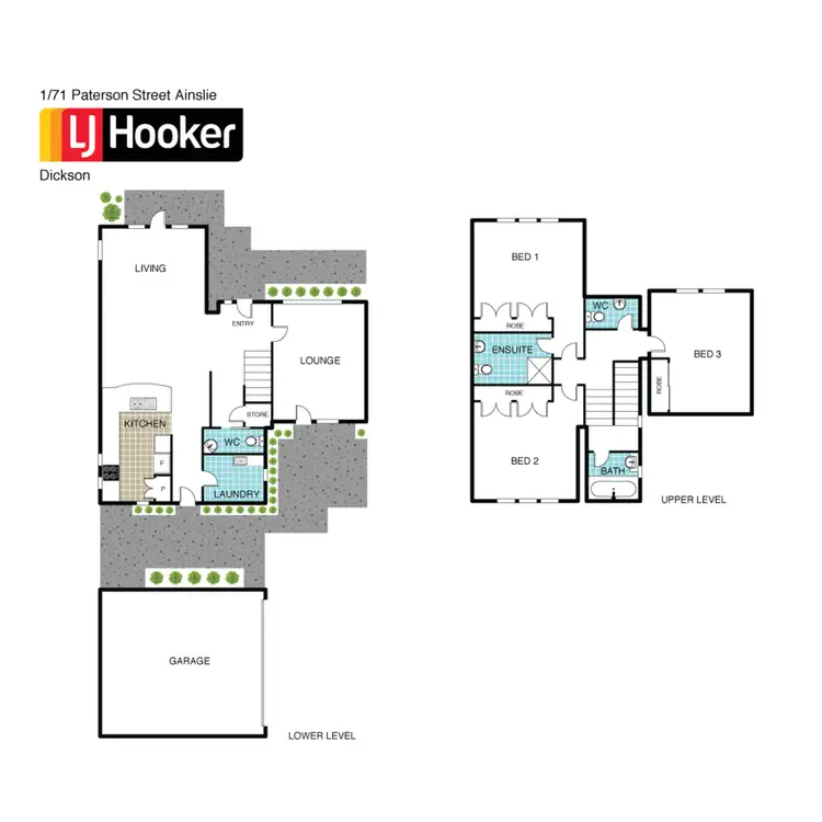 Floorplan of Homely semi-detached listing, 1/71 Paterson Street, Ainslie ACT 2602