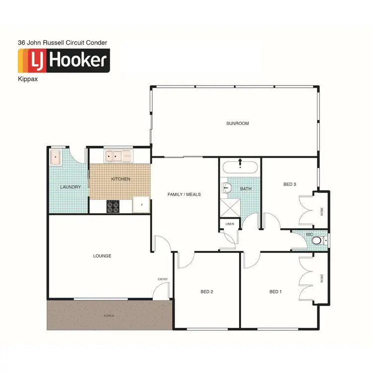 Floorplan of Homely house listing, 36 John Russell Circuit, Conder ACT 2906