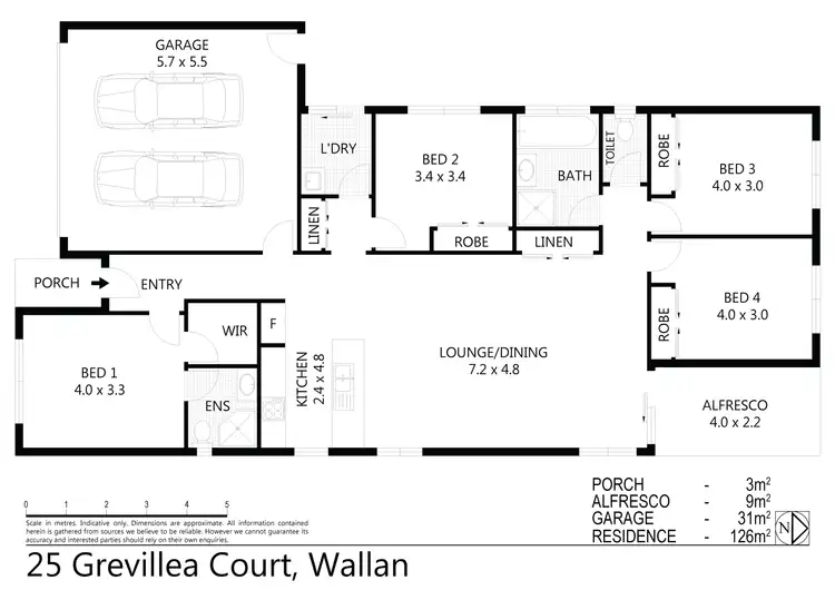 Floorplan of Homely house listing, 25 Grevillea Court, Wallan VIC 3756