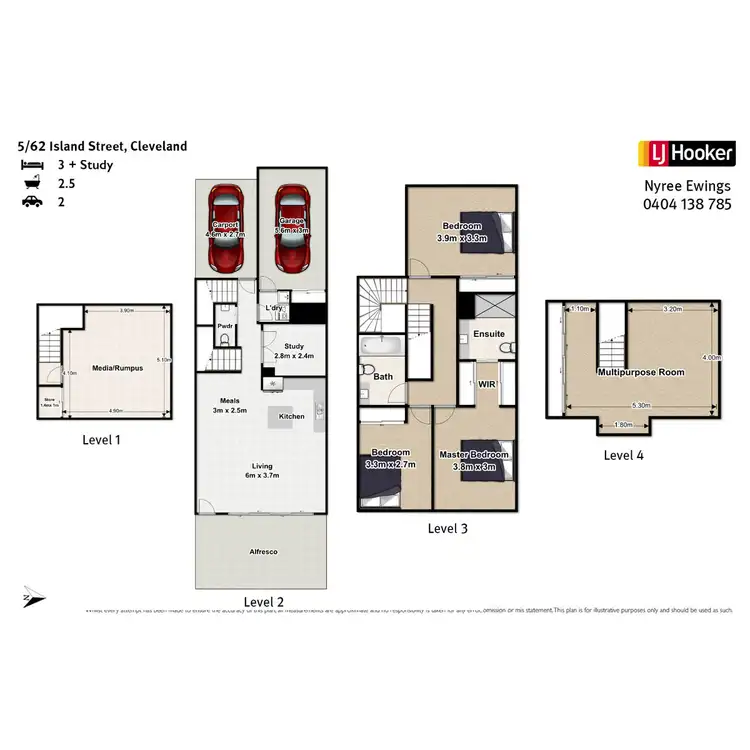 Floorplan of Homely townhouse listing, 5/62 Island Street, Cleveland QLD 4163