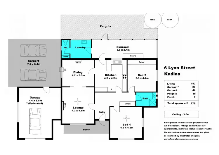 Floorplan of Homely house listing, 6 Lyon Street, Kadina SA 5554