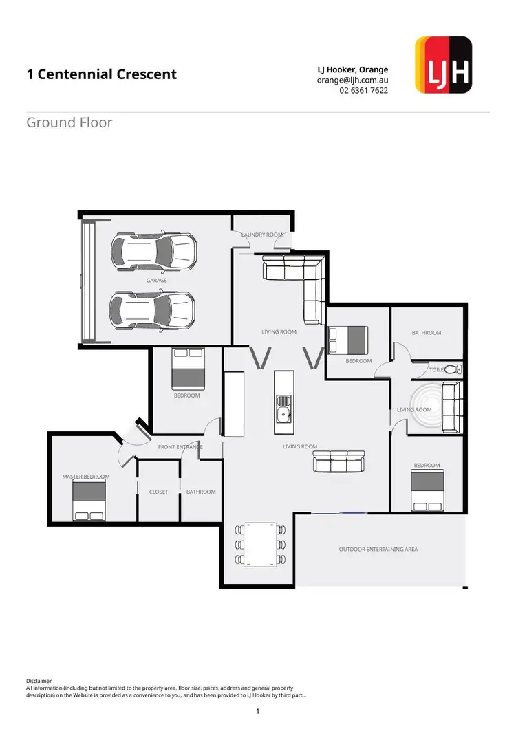 Floorplan of Homely house listing, 1 Centennial Crescent, Orange NSW 2800