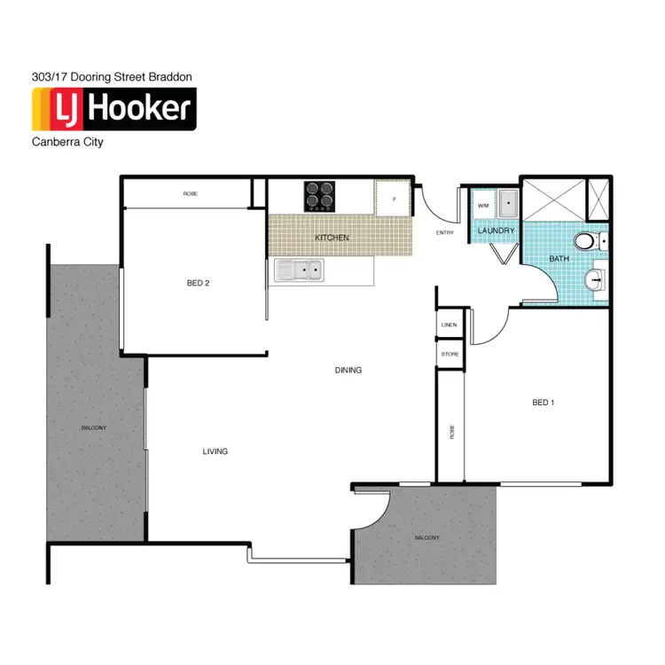 Floorplan of Homely apartment listing, 303/17 Dooring Street, Braddon ACT 2612