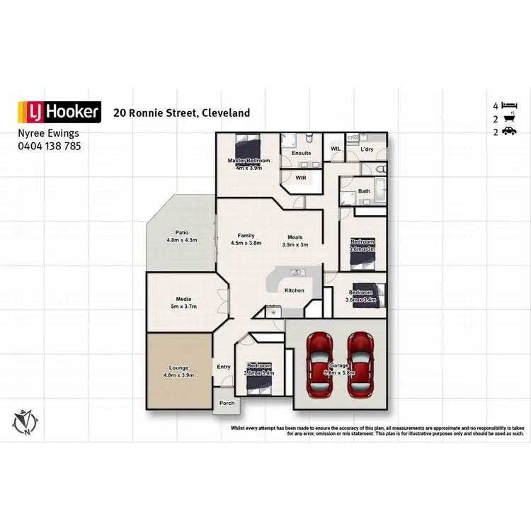 Floorplan of Homely house listing, 20 Ronnie Street, Cleveland QLD 4163