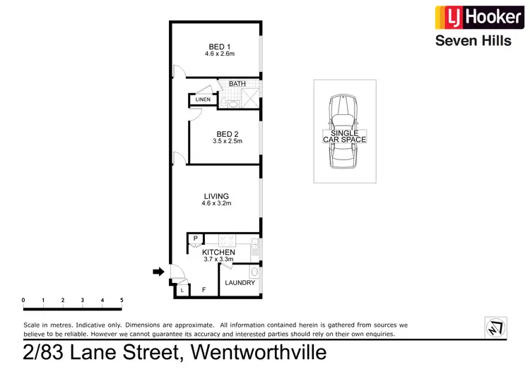 Floorplan of Homely unit listing, 2/83 Lane Street, Wentworthville NSW 2145