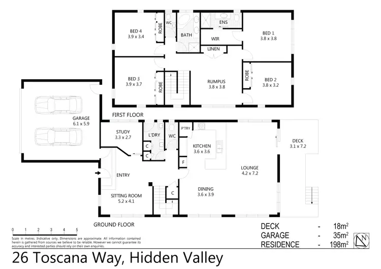 Floorplan of Homely house listing, 26 Toscana Way, Hidden Valley VIC 3756