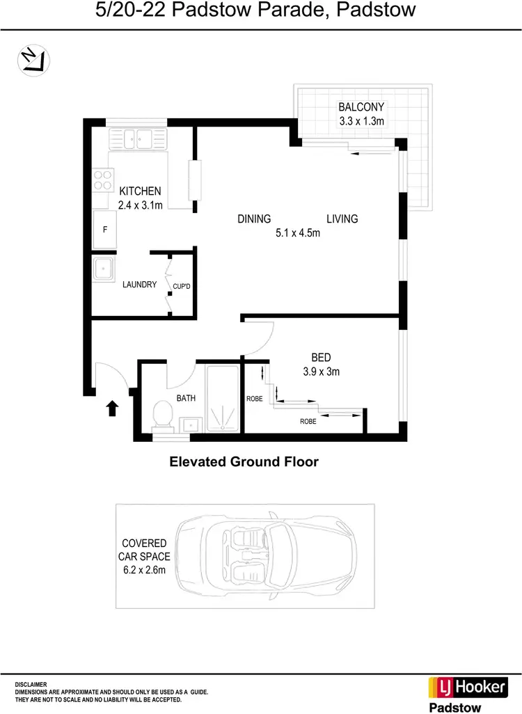 Floorplan of Homely unit listing, 5/20-22 Padstow Parade, Padstow NSW 2211