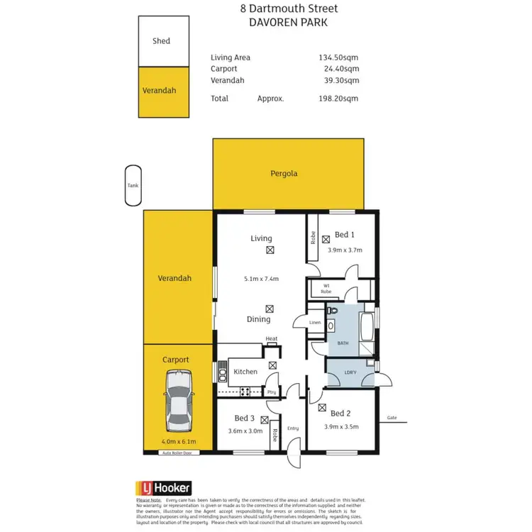 Floorplan of Homely house listing, 8 Dartmouth Street, Davoren Park SA 5113