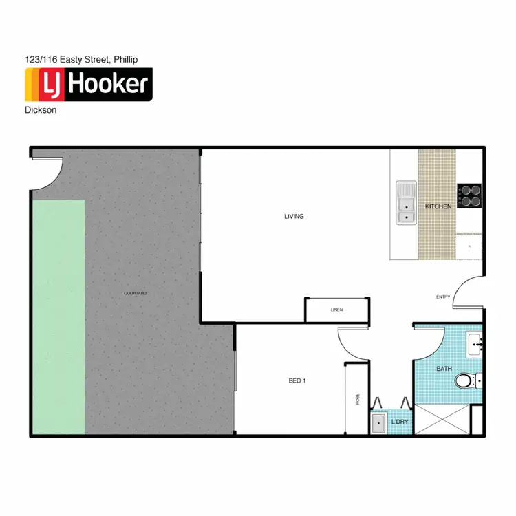 Floorplan of Homely unit listing, 123/116 Easty Street, Phillip ACT 2606
