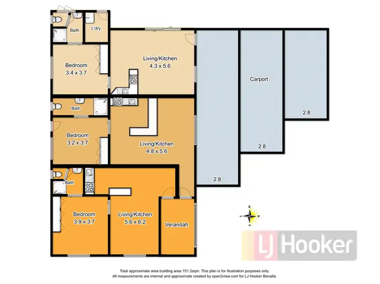 Floorplan of Homely house listing, 48 Thomas Street, Benalla VIC 3672
