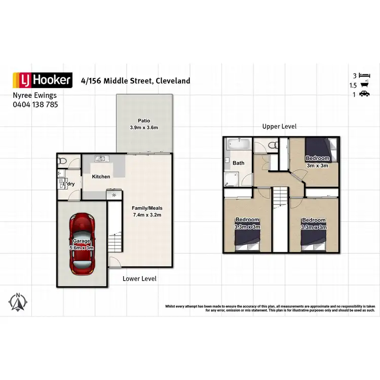 Floorplan of Homely townhouse listing, 4/156 Middle Street, Cleveland QLD 4163