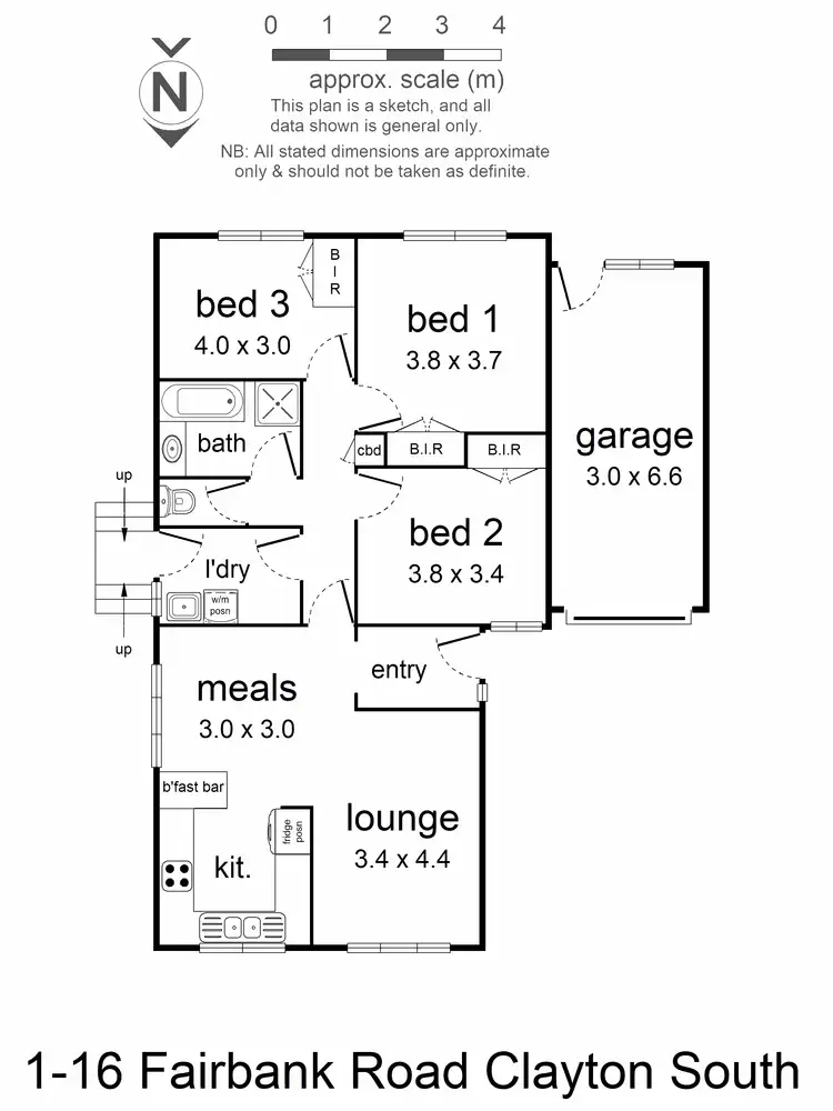 Floorplan of Homely unit listing, Unit 1/16 Faribank Road, Clayton South VIC 3169