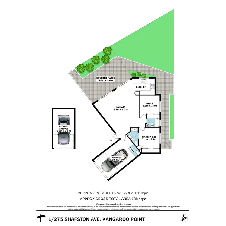 Floorplan of Homely unit listing, 1/275 Shafston Avenue, Kangaroo Point QLD 4169