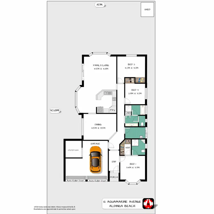 Floorplan of Homely house listing, 12 Aquamarine Avenue, Aldinga Beach SA 5173