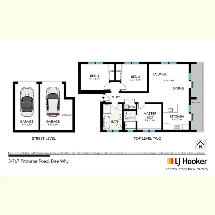 Floorplan of Homely unit listing, 3/767 Pittwater Road, Dee Why NSW 2099