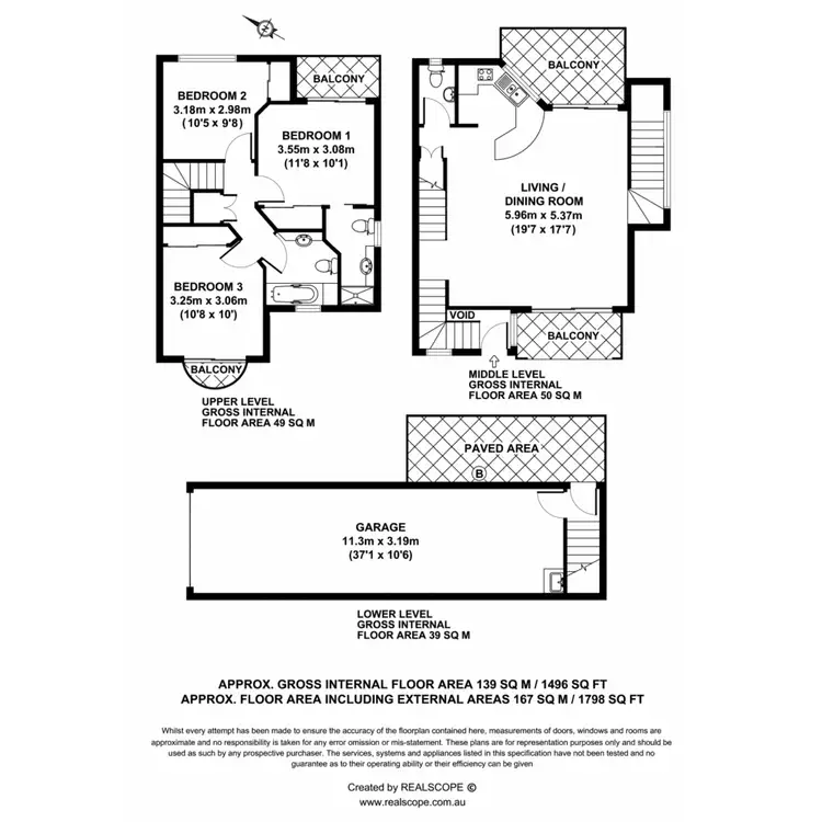 Floorplan of Homely townhouse listing, 1/1 Laurence Street, St Lucia QLD 4067