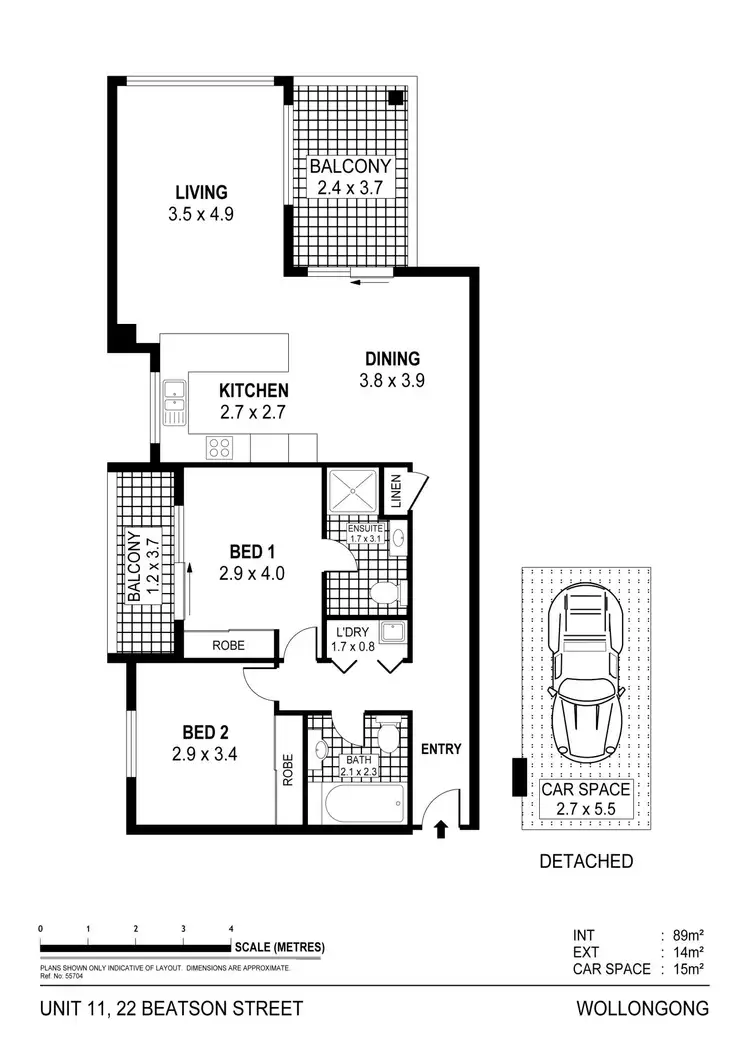 Floorplan of Homely unit listing, 11/22-24 Beatson Street, Wollongong NSW 2500