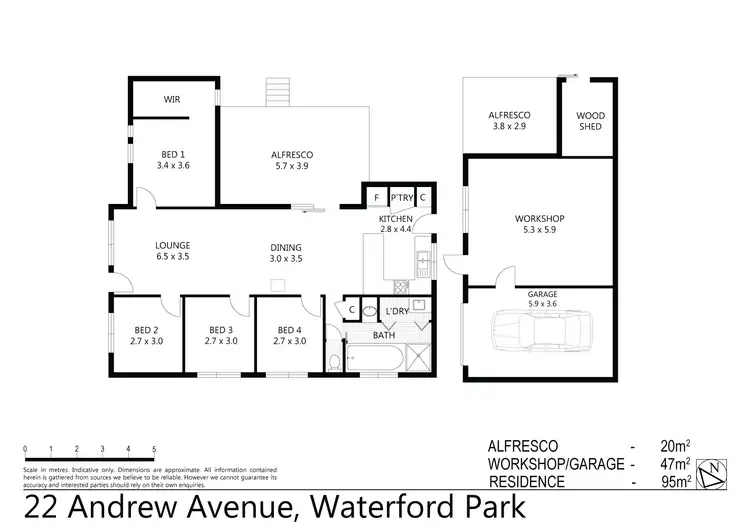 Floorplan of Homely house listing, 22 Andrew Avenue, Waterford Park VIC 3658