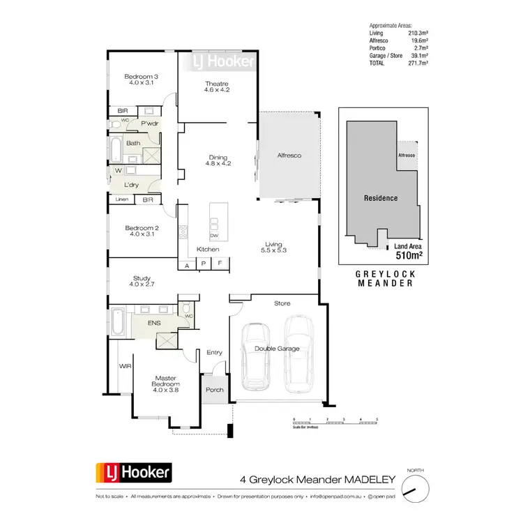 Floorplan of Homely house listing, 4 Greylock Meander, Madeley WA 6065