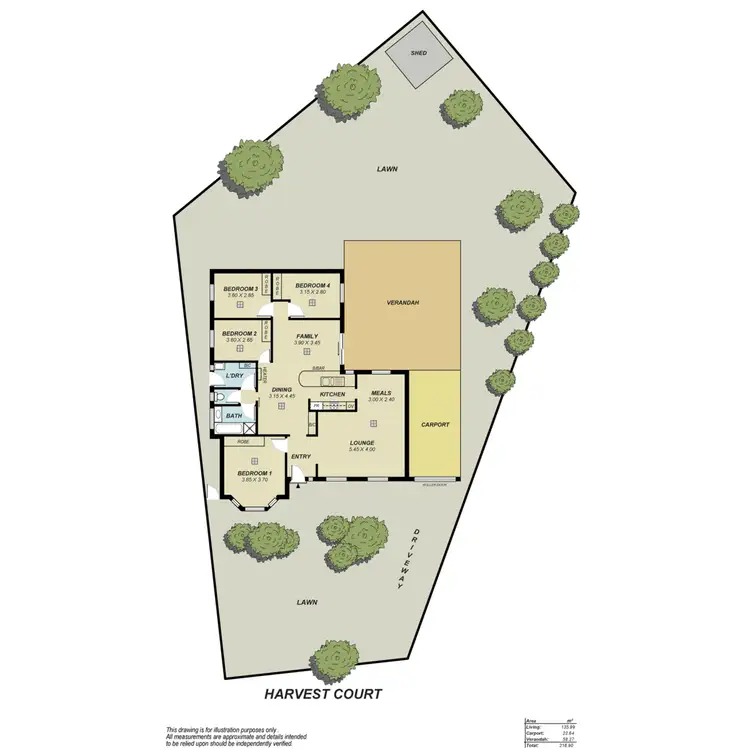 Floorplan of Homely house listing, 16 Harvest Court, Andrews Farm SA 5114