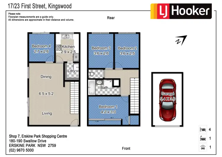 Floorplan of Homely townhouse listing, 17/23 First Street, Kingswood NSW 2747