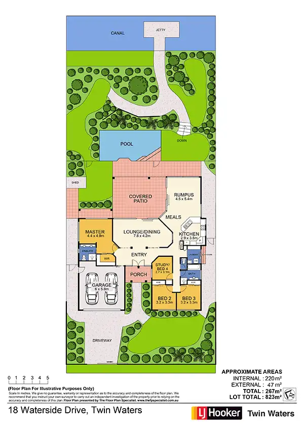 Floorplan of Homely house listing, 18 Waterside Drive, Twin Waters QLD 4564