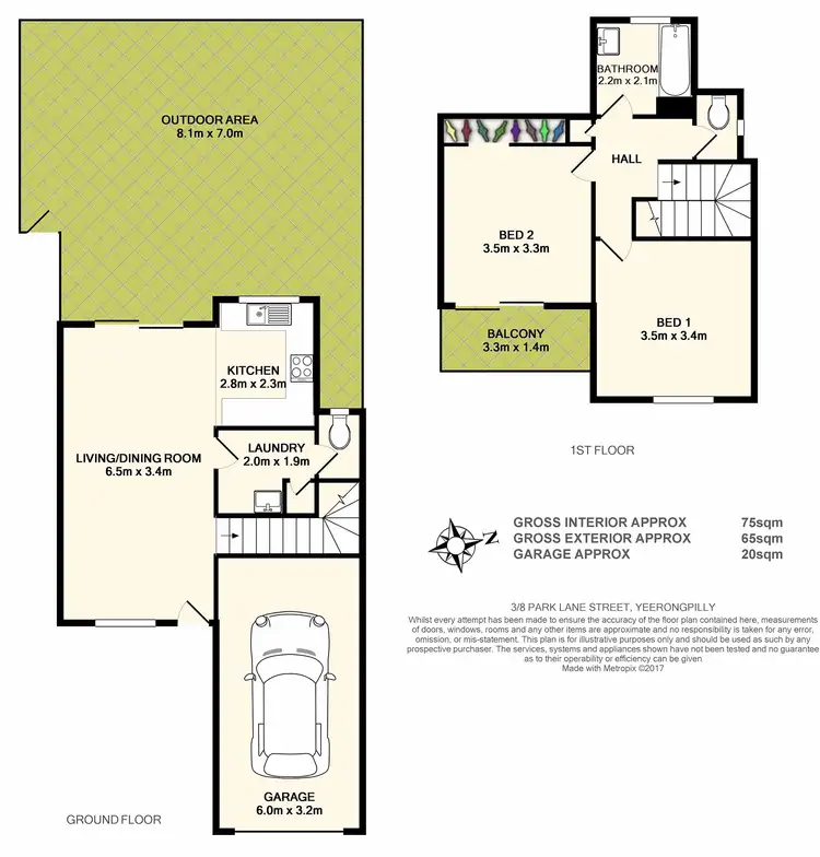 Floorplan of Homely townhouse listing, 3/8 Park Lane, Yeerongpilly QLD 4105