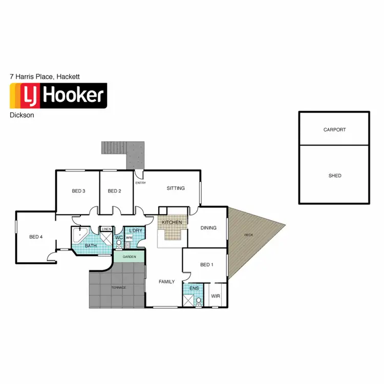 Floorplan of Homely house listing, 7 Harris Place, Hackett ACT 2602