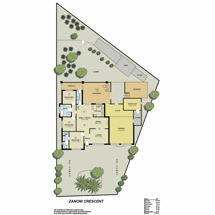 Floorplan of Homely house listing, 8 Zanoni Crescent, Surrey Downs SA 5126