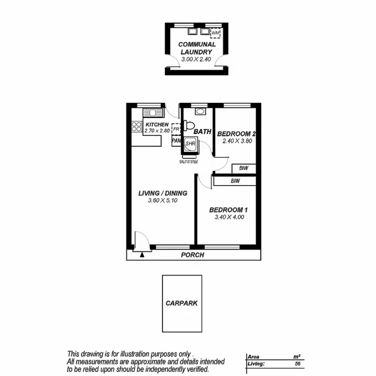 Floorplan of Homely unit listing, 4/23 Creslin Terrace, Camden Park SA 5038