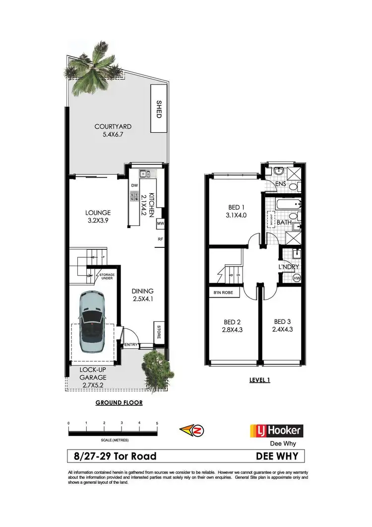 Floorplan of Homely townhouse listing, 8/27 Tor Road, Dee Why NSW 2099