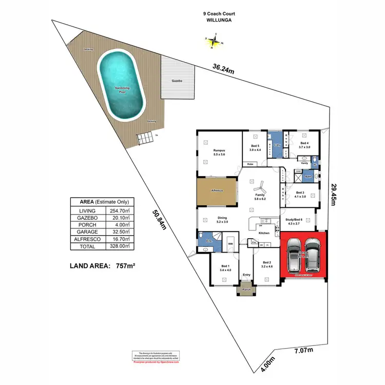 Floorplan of Homely house listing, 9 Coach Court, Willunga SA 5172