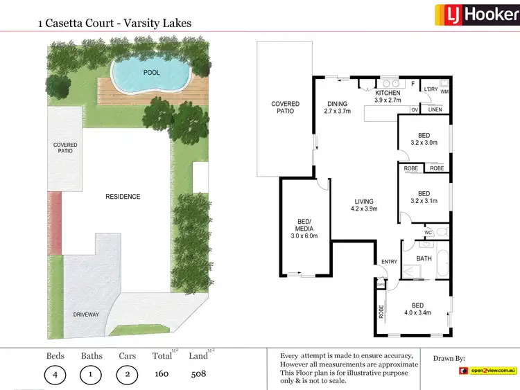Floorplan of Homely house listing, 1 Casetta Court, Varsity Lakes QLD 4227