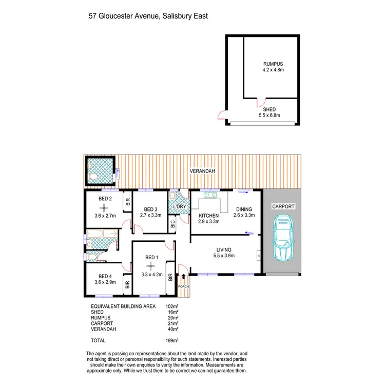 Floorplan of Homely house listing, 57 Gloucester Avenue, Salisbury East SA 5109