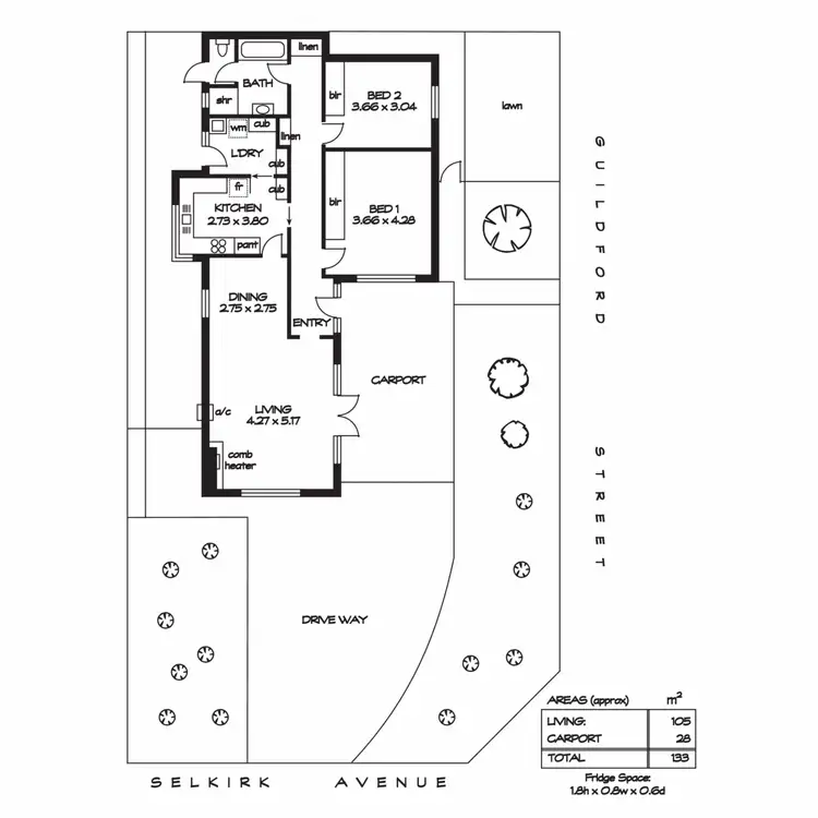 Floorplan of Homely house listing, 8 Selkirk Avenue, Clearview SA 5085