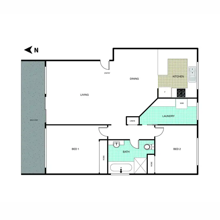 Floorplan of Homely unit listing, 54/25 Pinkerton Circuit, Kambah ACT 2902