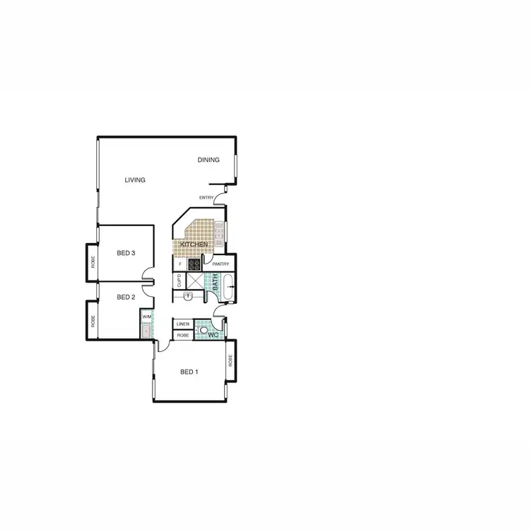 Floorplan of Homely townhouse listing, 2/1 Pinkerton Circuit, Kambah ACT 2902